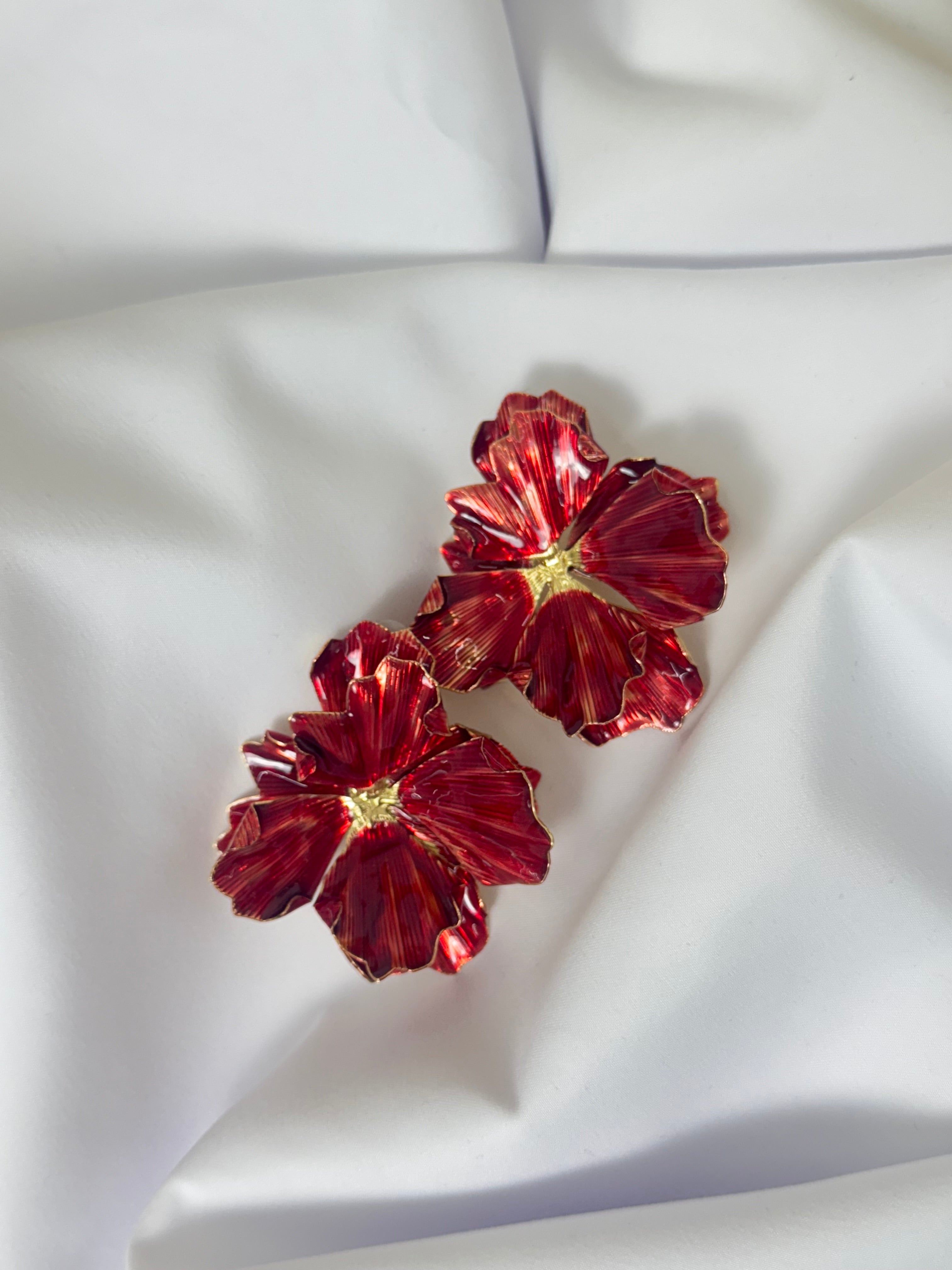 Orecchini red blossom
