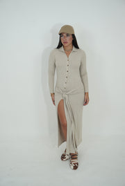 DRESS IN MAGLIA BEIGE
