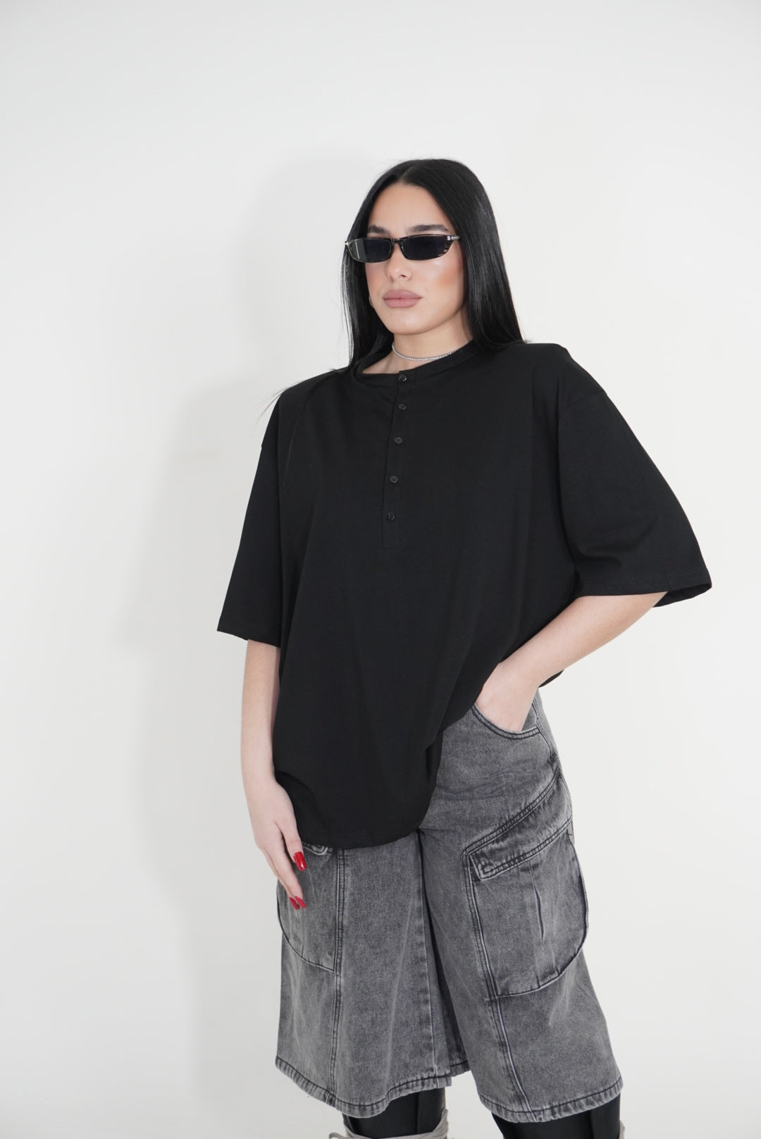 T-SHIRT CON BOTTONCINO JUSTWEST
