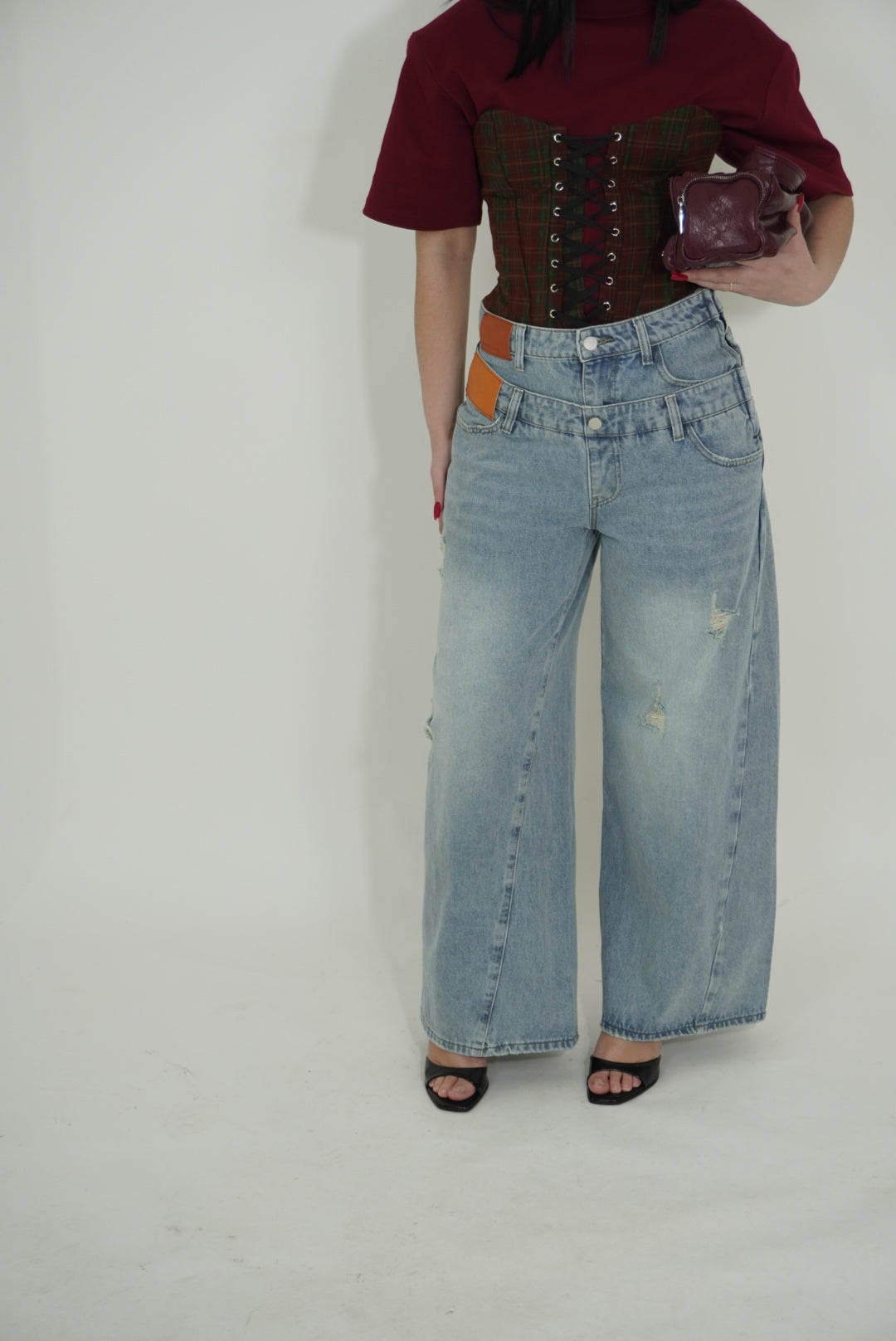 JEANS WIDE LEG DOPPIA VITA