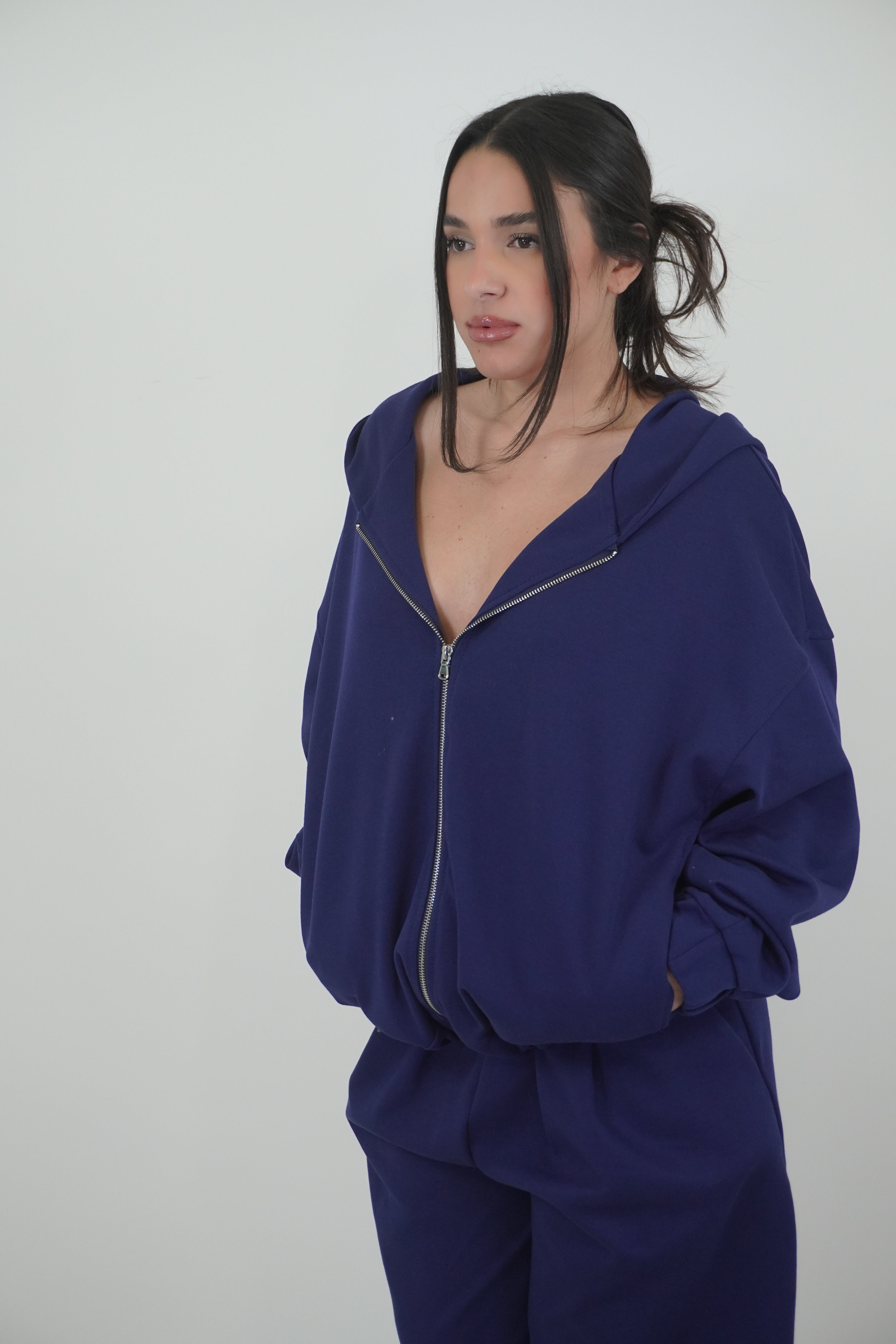 FELPA ZIP LUMINA BLUE